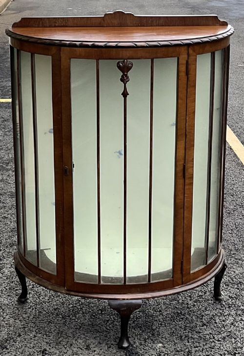 Deco Walnut China Display Cabinet
