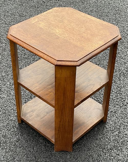 OAK BOOKCASE TABLE - ADDITIONAL PHOTO 1
