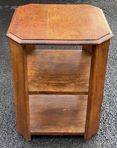 OAK BOOKCASE TABLE - ADDITIONAL PHOTO 3