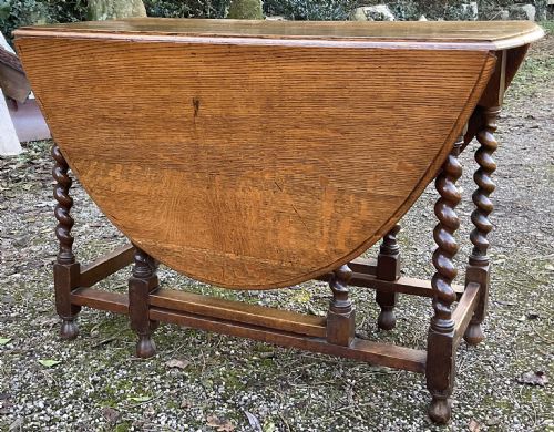 QUALITY OAK GATELEG DINING TABLE - ADDITIONAL PHOTO 5