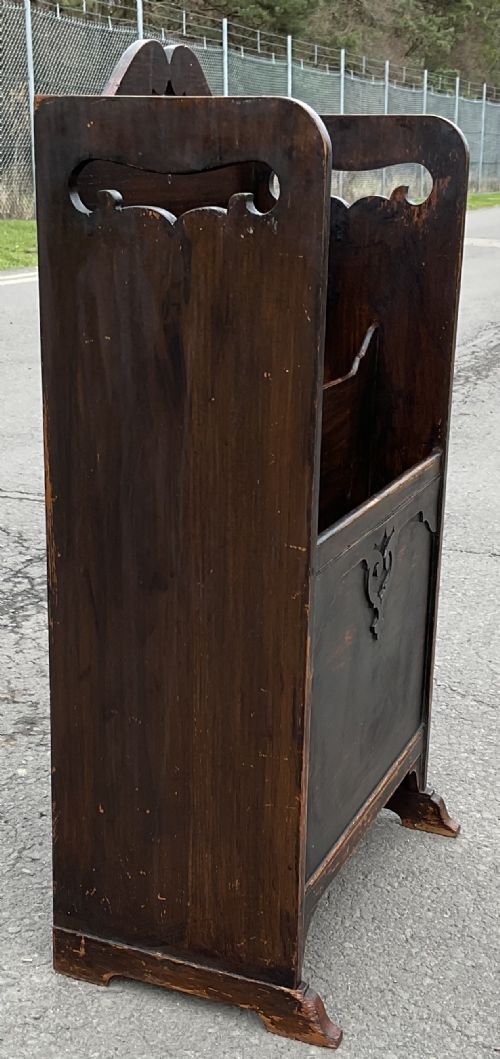 OAK STANDING MAGAZINE RACK - ADDITIONAL PHOTO 3