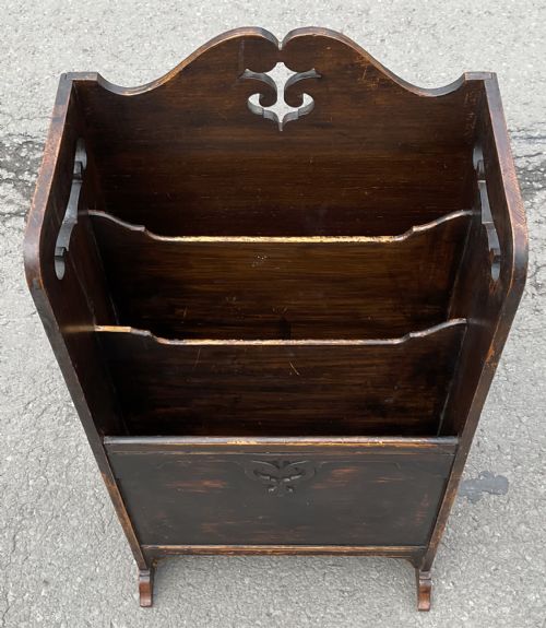 OAK STANDING MAGAZINE RACK - ADDITIONAL PHOTO 5