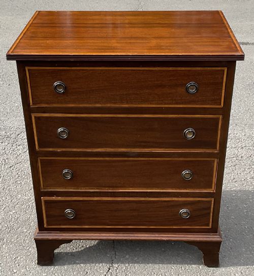 Edwardian Small Inlaid Mahogany Chest of Drawers