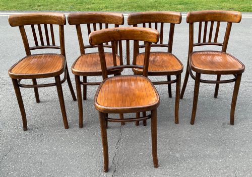 Set of Five Bentwood Kitchen Chairs