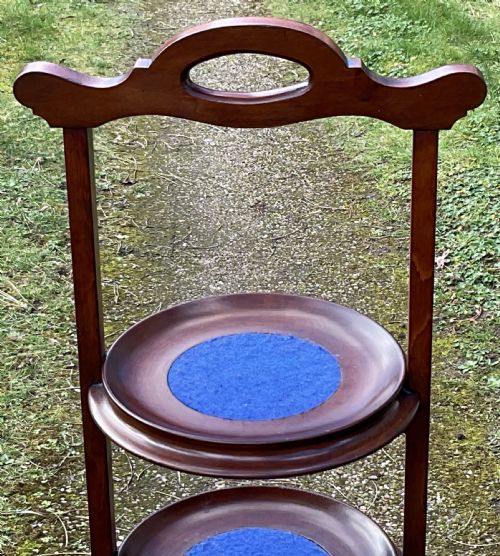MAHOGANY FOUR TIER STANDING CAKE STAND - ADDITIONAL PHOTO 4