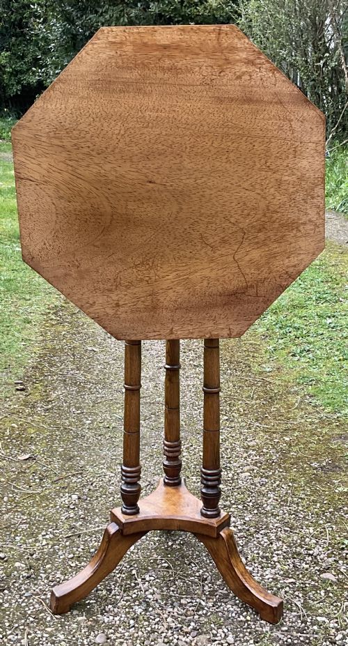 MAHOGANY PEDESTAL TRIPOD TABLE - ADDITIONAL PHOTO 2