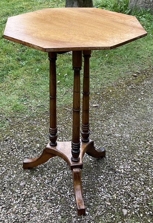 MAHOGANY PEDESTAL TRIPOD TABLE - ADDITIONAL PHOTO 3