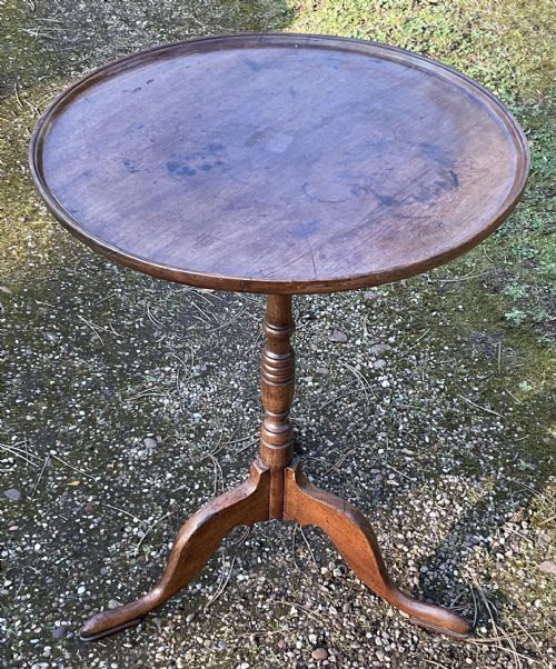 GEORGIAN MAHOGANY DISHTOP TRIPOD WINE TABLE - ADDITIONAL PHOTO 1