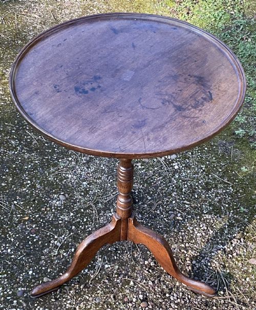 GEORGIAN MAHOGANY DISHTOP TRIPOD WINE TABLE - ADDITIONAL PHOTO 2