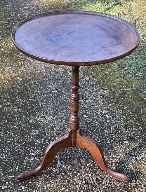 GEORGIAN MAHOGANY DISHTOP TRIPOD WINE TABLE - ADDITIONAL PHOTO 3