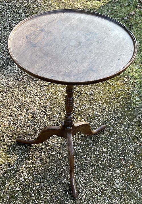 GEORGIAN MAHOGANY DISHTOP TRIPOD WINE TABLE - ADDITIONAL PHOTO 4