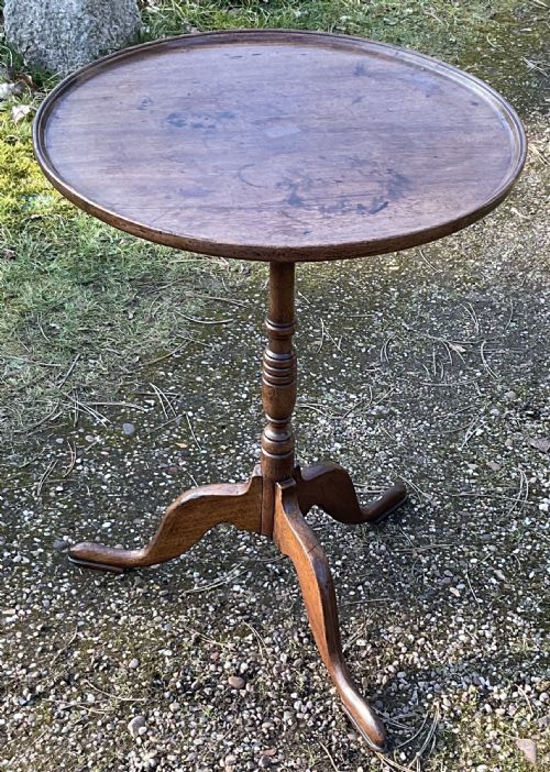 GEORGIAN MAHOGANY DISHTOP TRIPOD WINE TABLE - ADDITIONAL PHOTO 6