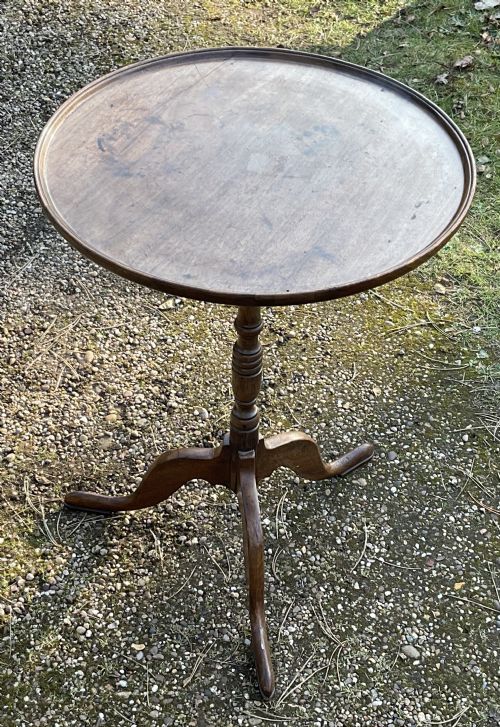 GEORGIAN MAHOGANY DISHTOP TRIPOD WINE TABLE - ADDITIONAL PHOTO 7