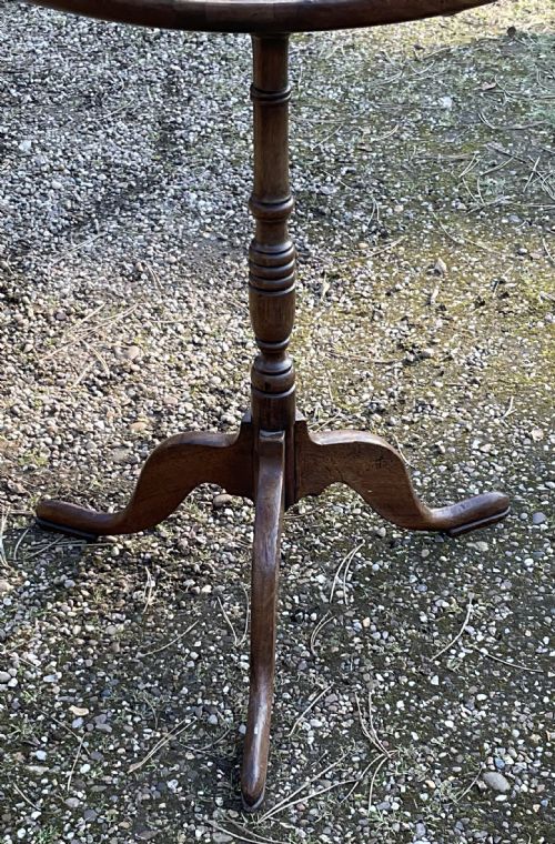 GEORGIAN MAHOGANY DISHTOP TRIPOD WINE TABLE - ADDITIONAL PHOTO 8