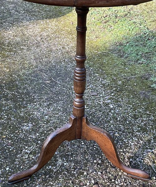 GEORGIAN MAHOGANY DISHTOP TRIPOD WINE TABLE - ADDITIONAL PHOTO 9