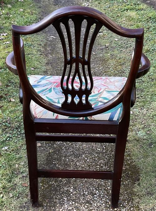 GEORGIAN MAHOGANY CARVER ARMCHAIR - ADDITIONAL PHOTO 7