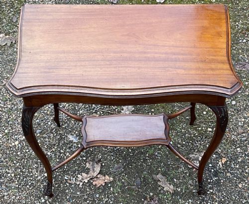 EDWARDIAN MAHOGANY FOLDOVER CARD TABLE - ADDITIONAL PHOTO 3