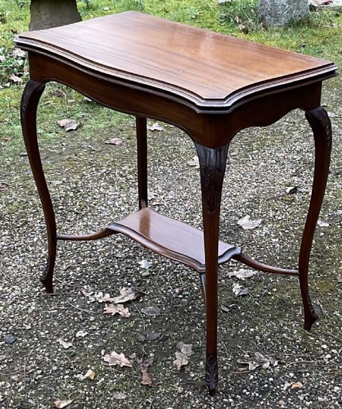 EDWARDIAN MAHOGANY FOLDOVER CARD TABLE - ADDITIONAL PHOTO 5