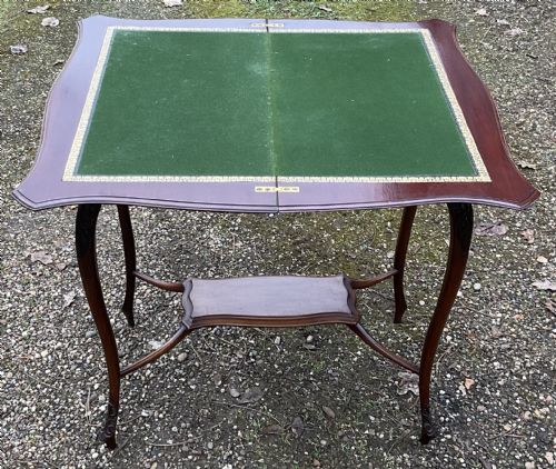 EDWARDIAN MAHOGANY FOLDOVER CARD TABLE - ADDITIONAL PHOTO 6