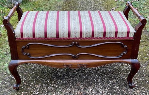 Edwardian Mahogany Duet Piano Stool