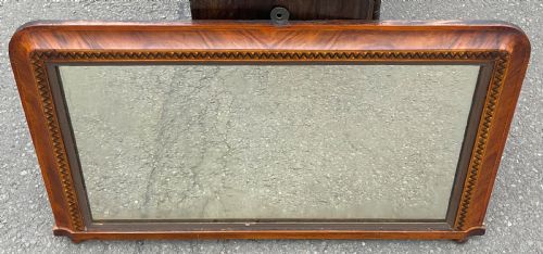 VICTORIAN BURR WALNUT OVERMANTEL MIRROR - ADDITIONAL PHOTO 1