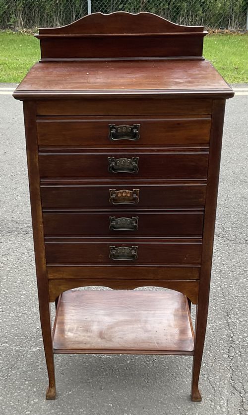 Edwardian Mahogany Music Cabinet