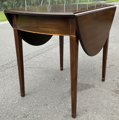 GEORGIAN INLAID MAHOGANY PEMBROKE TABLE - ADDITIONAL PHOTO 1