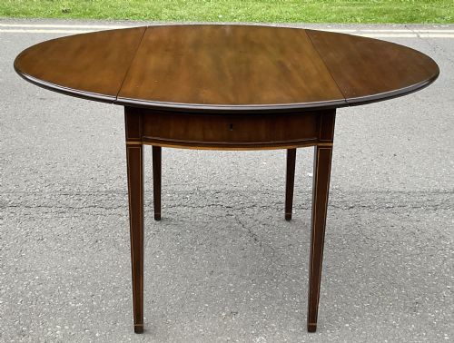 GEORGIAN INLAID MAHOGANY PEMBROKE TABLE - ADDITIONAL PHOTO 3
