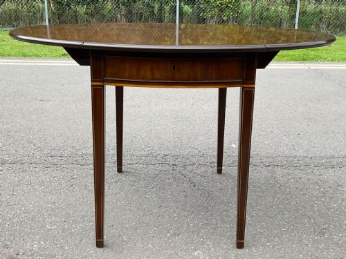 GEORGIAN INLAID MAHOGANY PEMBROKE TABLE - ADDITIONAL PHOTO 5