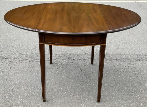 GEORGIAN INLAID MAHOGANY PEMBROKE TABLE - ADDITIONAL PHOTO 6