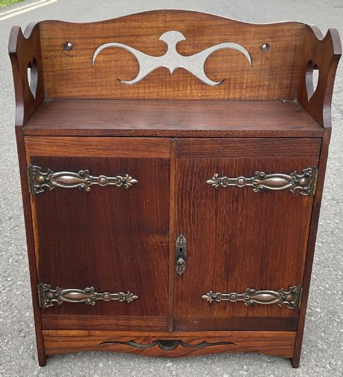 Art Nouveau Oak Hanging Wall Shelves