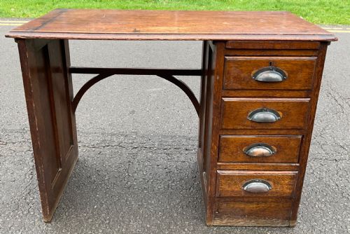EDWARDIAN SMALL OAK WRITING DESK - ADDITIONAL PHOTO 1