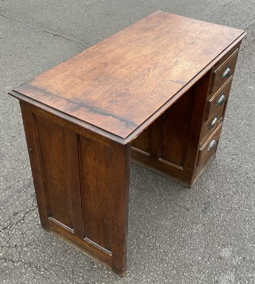 EDWARDIAN SMALL OAK WRITING DESK - ADDITIONAL PHOTO 3