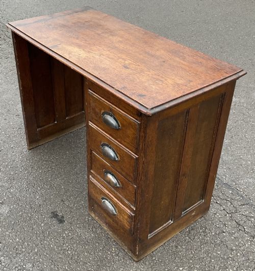 EDWARDIAN SMALL OAK WRITING DESK - ADDITIONAL PHOTO 4