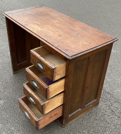 EDWARDIAN SMALL OAK WRITING DESK - ADDITIONAL PHOTO 8