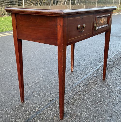 EDWARDIAN MAHOGANY WRITING TABLE - ADDITIONAL PHOTO 3