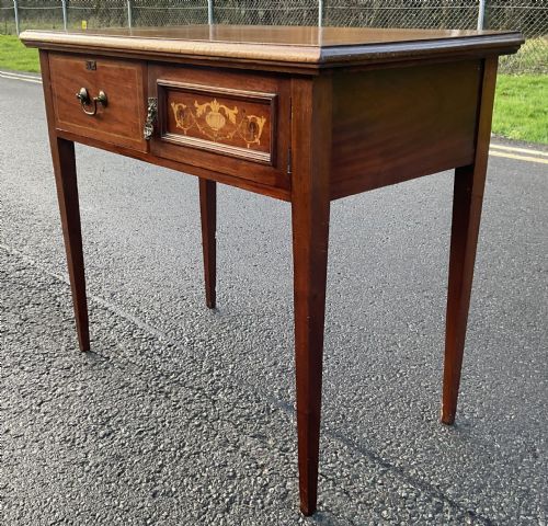 EDWARDIAN MAHOGANY WRITING TABLE - ADDITIONAL PHOTO 4