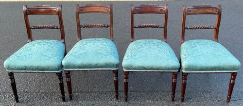 SET OF FOUR GEORGIAN MAHOGANY DINING CHAIRS - ADDITIONAL PHOTO 2
