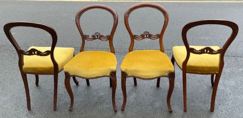 SET OF FOUR VICTORIAN WALNUT SIDE CHAIRS - ADDITIONAL PHOTO 10
