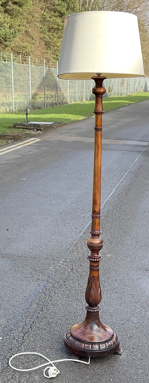 Deco Tall Walnut Lamp Standard