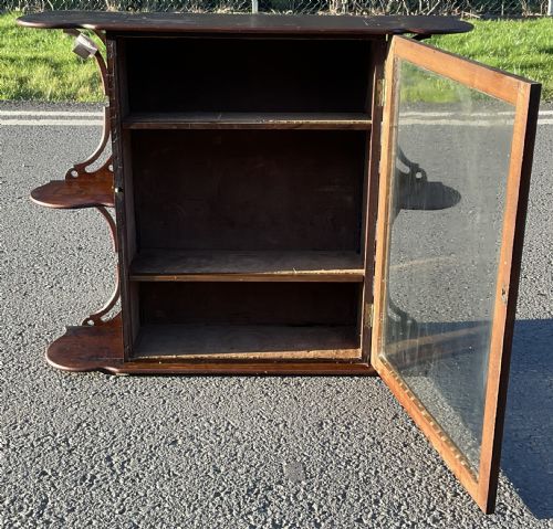 VICTORIAN MAHOGANY HANGING WALL CABINET - ADDITIONAL PHOTO 2