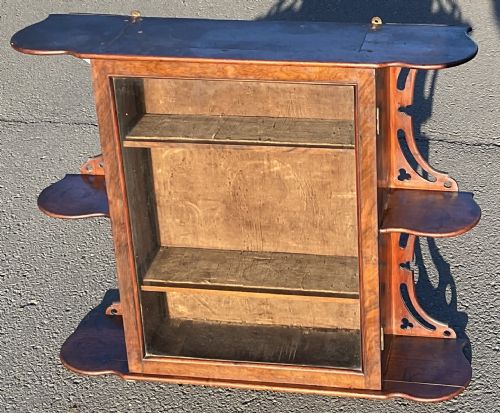 VICTORIAN MAHOGANY HANGING WALL CABINET - ADDITIONAL PHOTO 4