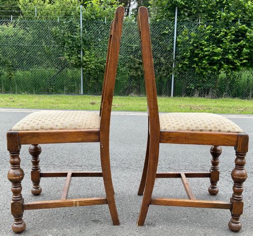 PAIR OAK DINING CHAIRS - ADDITIONAL PHOTO 5