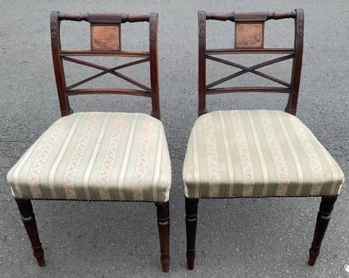 Pair Georgian Mahogany Dining Chairs