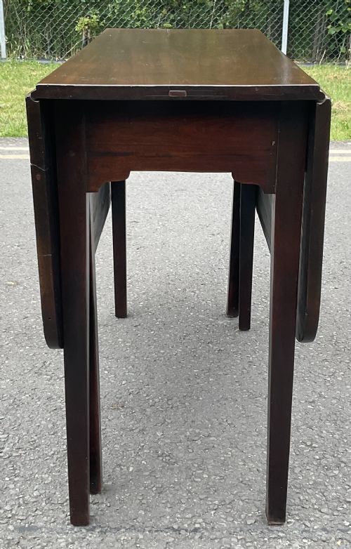 GEORGIAN MAHOGANY DROPLEAF DINING TABLE - ADDITIONAL PHOTO 1