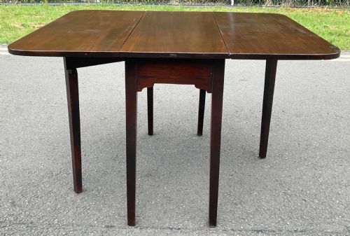 GEORGIAN MAHOGANY DROPLEAF DINING TABLE - ADDITIONAL PHOTO 4