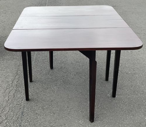 GEORGIAN MAHOGANY DROPLEAF DINING TABLE - ADDITIONAL PHOTO 6