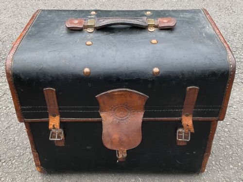 Victorian Small Leather Travelling Trunk