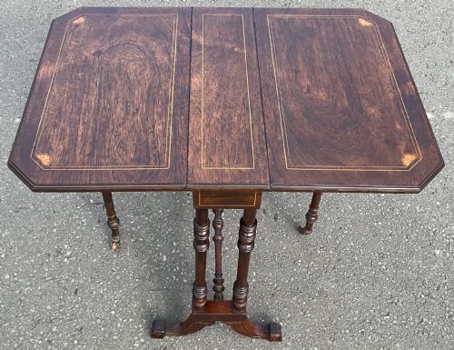 Edwardian Inlaid Mahogany Dropleaf Coffee Table