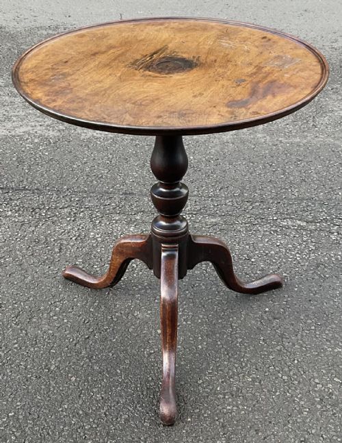 GEORGIAN MAHOGANY DISH TOP TRIPOD TABLE - ADDITIONAL PHOTO 7